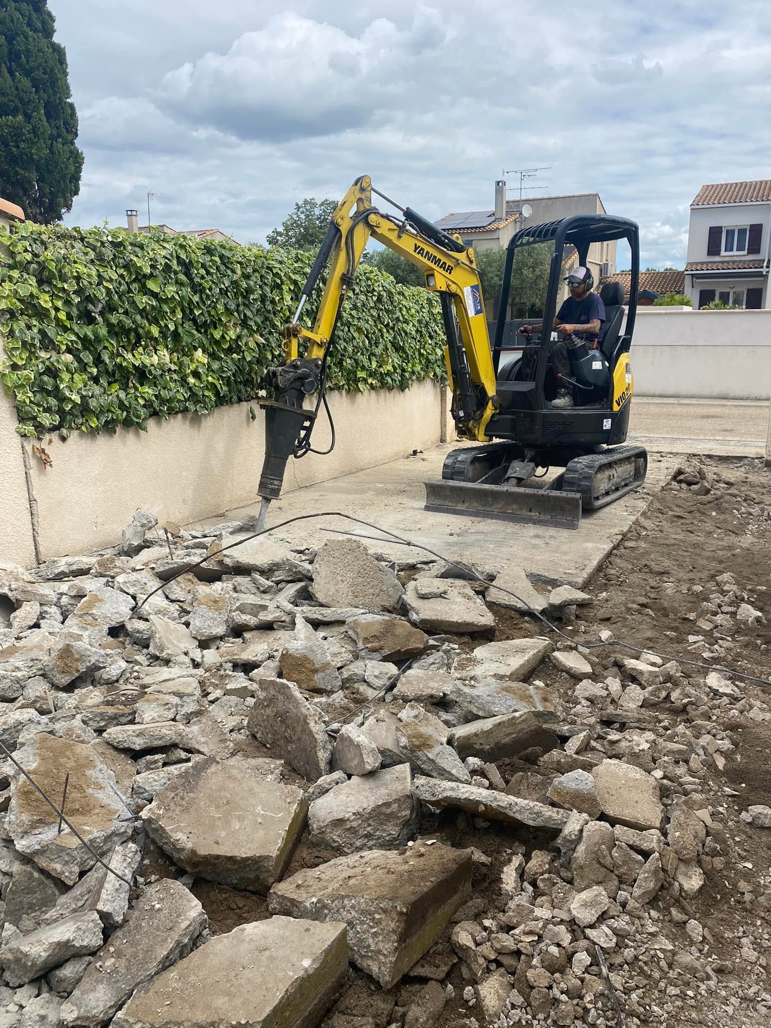 Réalisation d'un dallage en béton imprimé