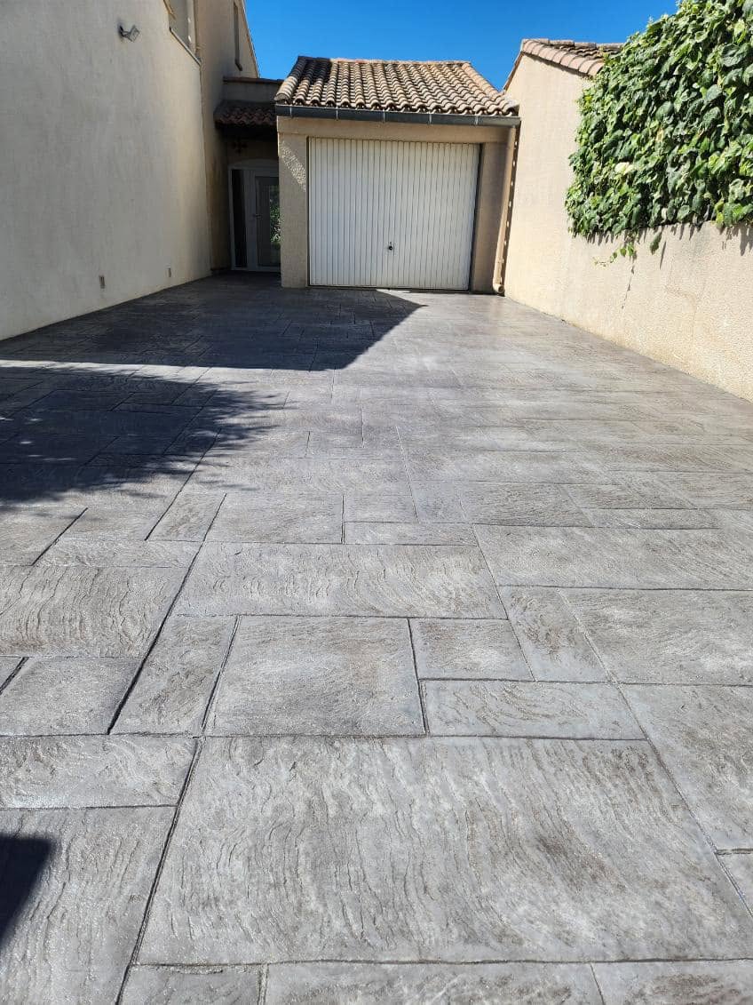 Réalisation d'un dallage en béton imprimé 4